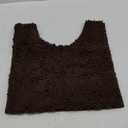 Reyox Chenille Bath Mat, Toilet Rugs U Shaped, Soft Plush Bath Bathroom Rug, Absorbent Shaggy Bathroom Contour Rug Brown 2 19.7"x15.7"