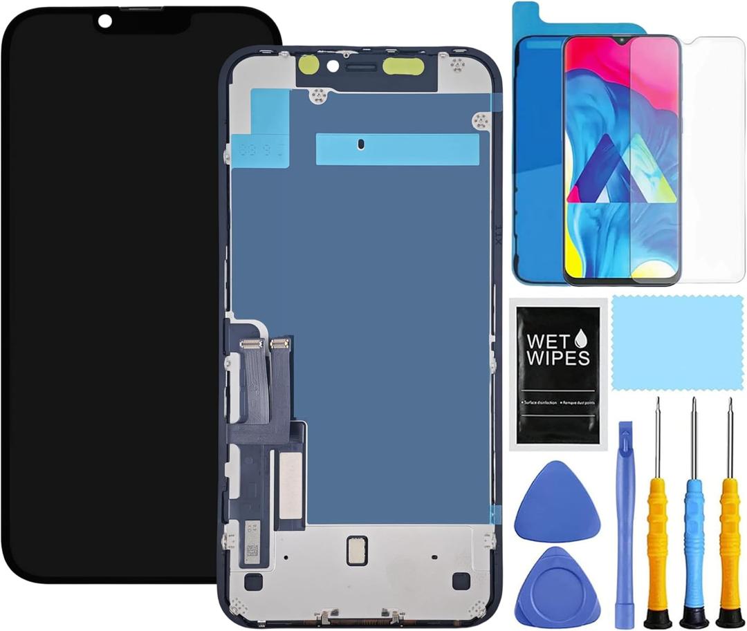 for iPhone 11 Screen Replacement for iPhone 11 Screen Replacement kit for iPhone 11 A2111 A2223 A2221 LCD Display digitizer Touch Screen Assembly with Repair Tools 6.1 inch Black