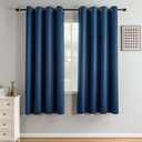 Blackout Curtains 72 Inch Length 2 Panels Set, Black Out Curtains for Bedroom 72 Inch Long, Grommet Energy Saving Room Darkening Drapes for Living Room Window Navy Blue(W52 x L72)