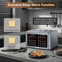 Mecity 4 Slice Toaster Wide Slot, Auto Lift Keep Warm Smart Toaster with Touch Screen, Dual Control Panel, Defrost, Auto Shut Off Digital Toasters for Bagel Muffin Waffle Gluten Free Breads1700W 120V