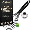 Flat Whisk, EDDEAS Silicone Gravy Whisk for Cooking, Beating, Stirring Gravy and Eggs (11 inch)
