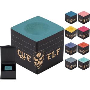 Cube Pool Cue Chalk Technology Billiard Pool Stick Chalk for Professional Low Deflection, Durable, Reduces Miscues-1pc (Green)