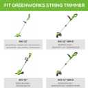 Greenworks 0.065" Single Line Auto-Feed String Trimmer Spools (6-Pack) + Replacement Spool Cover