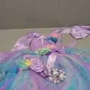 Mermaid Costume for Girls Birthday Party Gifts Halloween Tutu Princess Dress Outfits (7-8 Years, Led Lavender)