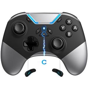 aghi Switch 2 Controller with Home Wake-up, Wireless Switch 2 Pro Controller for Switch 2/1/Lite/OLED with Loop Macro, Hall Effect Anti-Drift Joystick, C Button, HD Rumble, 6 Axis Gyro, Turbo