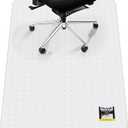 Kuyal Office Chair Mat for Carpet, 32x48 Clear Heavy Duty Computer Chair Mat, Under Desk Protector Carpeted Floors Mat, Easy Chair Movement, Ship Flat