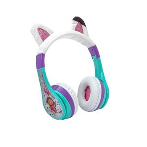 eKids Gabbys Dollhouse Wireless Headphones for Kids, Bluetooth Headphones with Microphone Includes Aux Cord, Kids Earphones for School, Home, or Travel