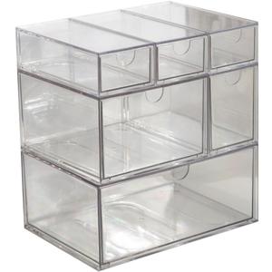 Desktop Drawer Storage Solution in Transparent Acrylic, Perfect for Organizing Personal Items