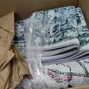 Area Rugs 6'x9' Washable Non-Slip, Floral Vintage Distress Print Pattern Medallion Carpet for Living Room Bedroom Dining Room, Green Navy Blue White Red Teal Colorful