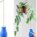 Dreyoo Squeeze Bottle for Hanging Plants, 19" Long Spout Plant Watering Bottle, Easy Squeeze Indoor/Outdoor Watering Can Alternative, Precise Sprinkling for Hanging Baskets, Houseplants, 8oz(Blue)