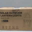 Solar Lantern Outdoor Lights with Wall Mount Kit, 2 Pack Upgraded Solar Lanterns Outdoor Waterproof, Hanging Solar Lights for Outside Decorative Yard Patio Path Porch Garden Decor