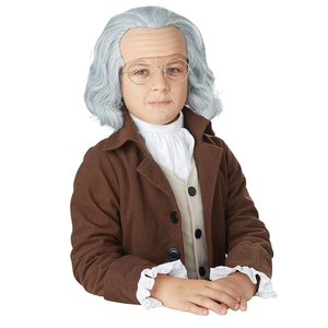 California Costumes Child Benjamin Franklin Wig Standard Silver