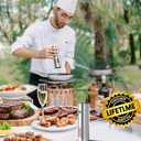 Electric Salt and Pepper Grinder Set with Rechargeable Base - Upgraded Large Capacity, Refillable Pepper Mill Set with LED Light & Adjustable Coarseness, Ideal for Kitchen, Outdoor, BBQ & Gift Giving