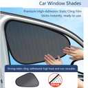 1 Pack Car Window Shades, Mesh Static Adsorption Side Window Sunshade, Anti-UV Glare Heat Protection, Foldable Universal Fit for Cars SUV Van，After