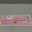 Firbon Pink A5 Paper Cutter, Straight Small Paper Trimmer with Side Ruler for Scrapbooking Craft, Paper, Coupon, Label, Cardstock