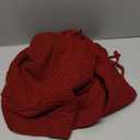 Sattiyrch Christmas Tree Skirt, 48 inches Luxury Cable Knit Knitted Thick Rustic Xmas Holiday Decoration, Burgundy