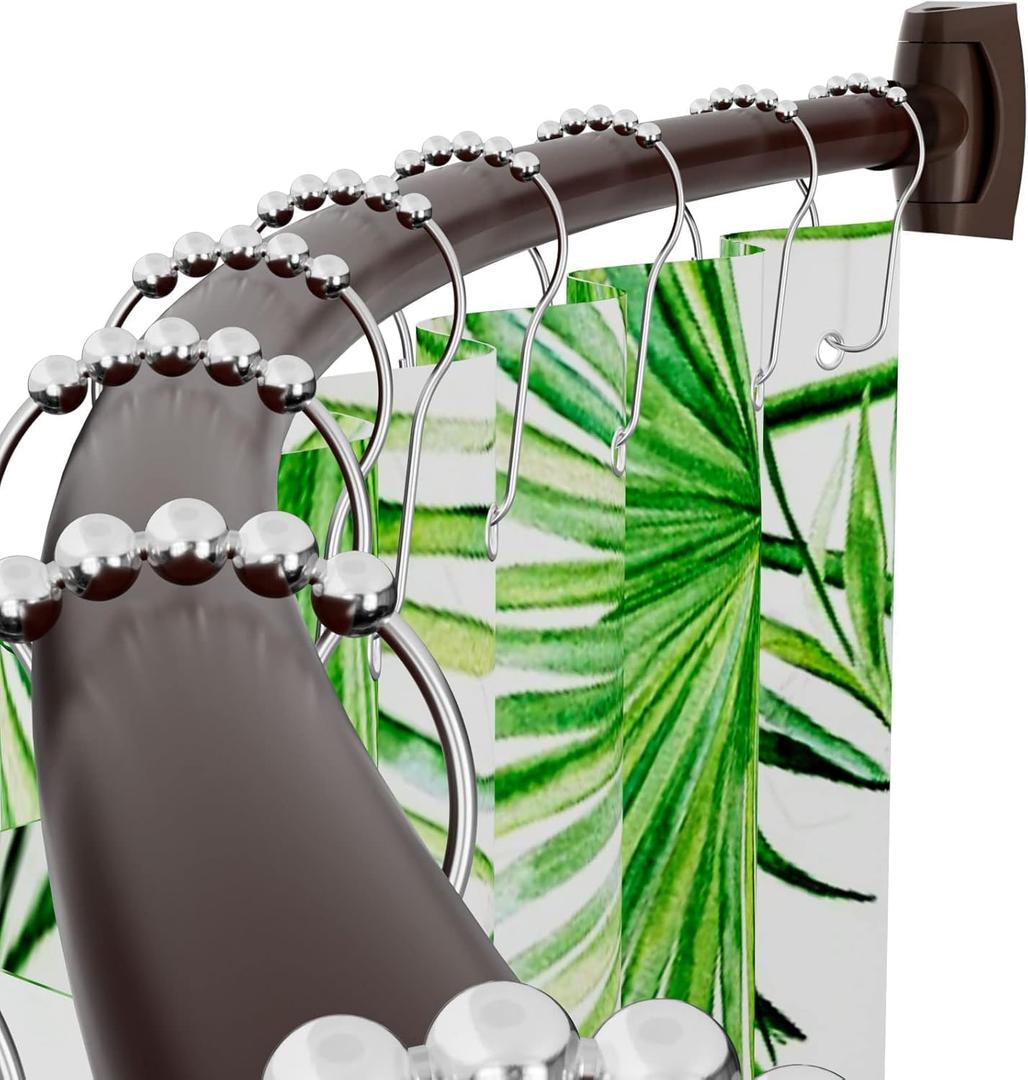 Curved Shower Curtain Rod 43-72 Inches Adjustable, Aluminum Shower Rod Rustproof, Round shower curtain rod, Curved Shower Rods for Bathroom, Bathtub, Stall, Bronze