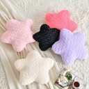 Star Pillow, 19.7" Star Shaped Plush Pillow for Couch Bed Sofa, Cute Decorative Throw Pillows with Soft Faux Fur Room Decor for Bedroom Living Room (Beige)