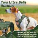 Rabbitgoo Tactical Dog Harness for Small Dogs, No Pull Military Service Vest with Handle & Molle, Easy Control for Training Walking, Adjustable Reflective Straps, Green, S