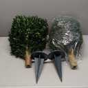 Artificial Boxwood Ball Bush 27" Tree UV Resistance Rated with Spike. Easy to Push in The Ground.Plant Looks Great in a Planter Anywhere. Indoor/Outdoor Decor 2 Pack