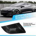 Jaronx Compatible with Tesla Model 3 Side Mirror Cover Replacement 2017 2018 2019 2020 2021 2022 2023 2024 2025, Driver Side Door Wing Rear View Mirror Cover Caps for Model 3 Accessories(Black)