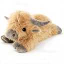 Highland Cow Stuffed Animals, Microwavable Stuffed Animals Heating Pad for Cramps, Pain Stress Relief, Heatable & Coolable Lavender Scented Cow Plush Toy for Anxiety, Women Kid Bedtime Highland Cattle