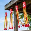 4 Pack 24 Inch Sunday Windsocks Pentecost Decorations Come Holy Spirit Christian Religious Holiday Party Decorations Heavy Duty Ripstop Red Windsocks for Church Garden Lawn Outdoor Indoor Decor