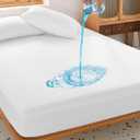 Full Waterproof Mattress Protector Deep Pocket Mattress Cover, Soft Breathable Mattress Pad, Fitted Noiseless Waterproof Bed Cover Stretch to 19"