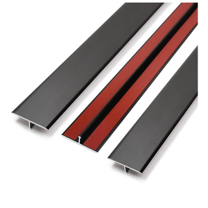 Aluminum T Molding Floor Transition Strip Self Adhesive, Door Threshold Strip, Edge Trim for Laminate Wood Tile Vinyl, Floor Divider for Joining Flooring Gaps (3pcs, 36 x 1.2 in, Black)