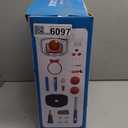 2 in 1 Kids Basketball Hoop and T Ball Set - Adjustable Height, Kids Baseball Tee with Automatic Pitching Machine, Indoor Outdoor Sport Toys Gifts for Toddler Boys Girls Age 1-5, Blue