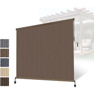 Cordless Sun Shades Outdoor Patio Roller Up Blinds for Porch 72" W x 72" H