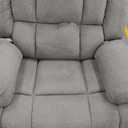 CANMOV Manual Reclining Chair-Overstuffed Recliner Chair with Cup Holder Side Pocket Footrest Fabric Recliners for Living Room Bedroom, Dark Grey (1)