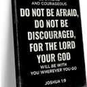 Be Strong and Courageous Joshua 1:9 Bible Verse Canvas Wall Art - Christian Scripture Inspirational Wall Decor for Prayer Room, Faith-Based Home Decor, Religious Gift for catholic Women,christians, Motivational Spiritual Living Room,bedroom Art. A-387