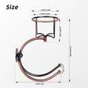 Vintage Double Hook Towel Bar with Candle Holder, Antique Rustic Bathroom Wall Mounted Accessory, Sturdy Towel Ring with Unique Design(Antique (6.5Inch*6Inch*3.5Inch)