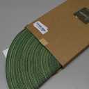 Floroom 15 Inch Round Braided Placemats Set of 4, Washable Heat Resistant Cotton Polyester Circle Place Mats for Kitchen Dining Table - Forest Green
