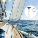 uxcell 2 Pcs T Handle Quick Release Pin, 1/2" x 4"(Dia. x L) 304 Stainless Steel Push-Button Quick Release Pin with Lanyard Cable for Audio Bimini Top Marine Hardware, Silver