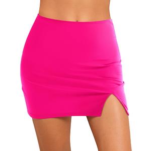 GRAPENT Swim Skirts for Women High Waisted Side Split Bikini Tankini Swimwear Bathing Suit Bottoms Beach Vacation Outfit XL