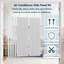 Adjustable Air Conditioner Side Panels Replacement, Compatible with Frigidaire Window A/C Units – Replaces 18FFRACP01, Expands 7–21 in, Off-White (2 pack）