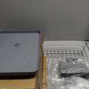 Stainless Steel Dish Drying Rack for Kitchen Counter, Sink Organization and Storage Essentials with Silverware & Utensil Holder, Home and Apartment Decor,  Silver, Standard - 12"W x 15.6"L