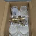 Wall Sconces Set of Two, Hardwired Brass Bathroom Sconces Wall Lighting with Clear Glass, Modern Sconces Wall Decor Set of 2 Vanity Light fixtures for Bathroom Mirror Bedroom (Bulbs Not Included)