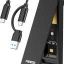 FIDECO M.2 NVMe SSD Enclosure, USB 3.2 Gen 2 to M.2 NVMe Enclosure, PCIe NVMe Adapter for M & M+B Key, Sandwich Style Design, Tool-Free Installation, Support UASP and Trim, Black