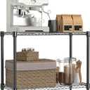 IZEUK 2 Tier Adjustable Metal Storage Shelving Unit, Heavy Duty Wire Rack Organizer for Kitchen, Living Room or Office, 220 lbs Capacity, 27.6 W x 11.8 D x 23.4 H