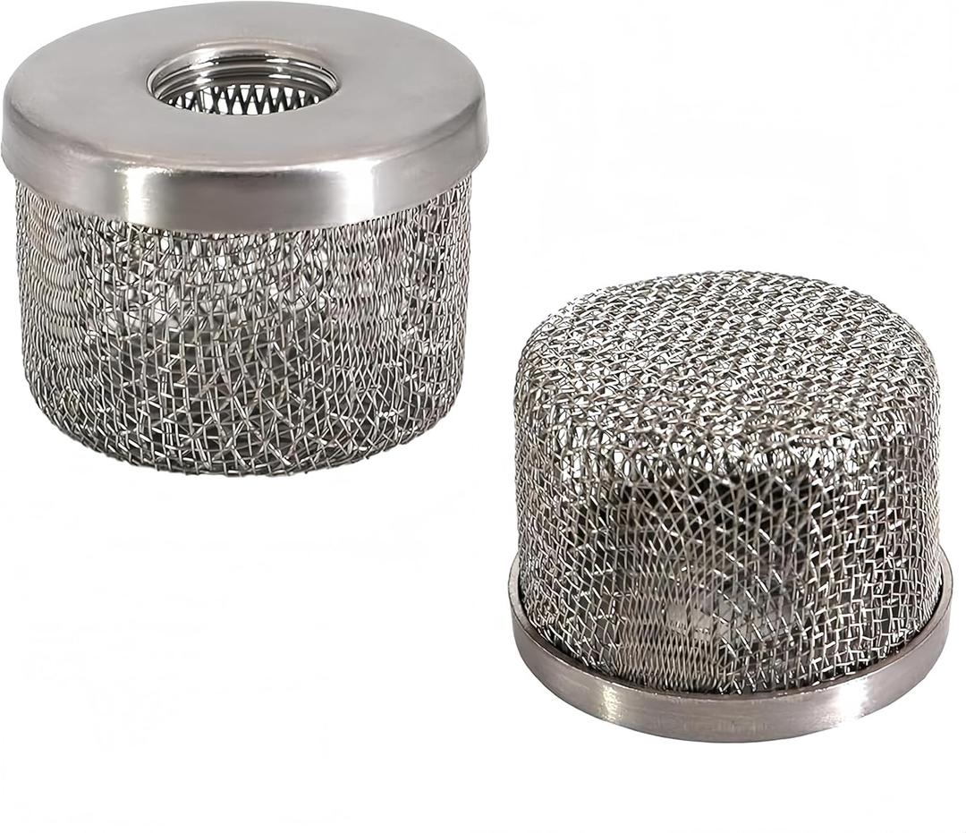 181073 Or 181-073 Pump Inlet Strainer with 1/2" Npt Thread Stainless Steel Fits Airless Paint Sprayer 455 495 Ultra 500 Ultra Max 695 Suction Hose Double Screen (2Pcs)