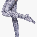 Seeksmile Snake Leopard Print Spandex Long Stockings M/L