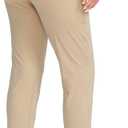 YYV Women's Golf Pants Stretch Work Ankle Pants High Waist Dress Pants with Pockets for Yoga Business Travel Casual (Beige, XXL)