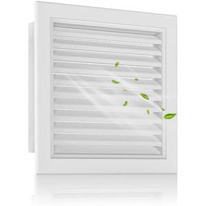 Zepoty 14" X 14" Paintable Gable Vent with Screen, Shed Vent for Improved Airflow & Heat Dissipation, Prevents Condensation, Ideal for Wall, Attic, and Shipping Container [Vent Opening: 12" x 12"]