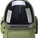 Cat Backpack Carrier for Cats and Small Dogs, Breathable Cat Bubble Backpack, Airline Approved Pet Travel Carrier for Hiking Camping Outdoor(Green) (16.5"L x 13.5"W x 10.5"H)
