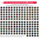 2PCS Latching Push Button Switch Power Button 12v 24v Switch 19mm 3/4'' Includes 180x Replacemnt Symbols 5A IP67 Waterproof Switches for Cars Boat Panel Mounting(Black Plated Red)