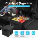 Autorder Car Seat Organizer for 2021-2025 2026 Chevy Chevrolet Suburban/Tahoe Accessories Portable Backseat Organizer with Lid Handles Car Floor Storage for Kids Toys Baby Products Daily Necessities