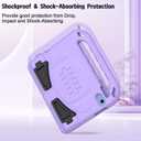 BMOUO Kids Case for iPad 11th Generation (A16) 11 Inch 2025/iPad 10th Generation 10.9" 2022 - with Screen Protector, Shockproof Handle Stand iPad 11th/10th Generation Case for Kids, Light Purple